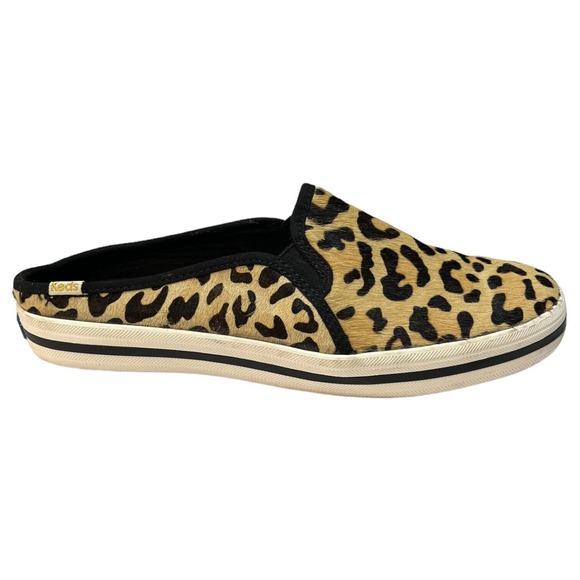 Keds Kate Spade New York Shoes Womens 7.5 Double Decker Mule Calf Hair Leopard - Picture 3 of 13